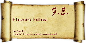 Ficzere Edina névjegykártya